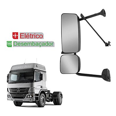 Espelho c Auxiliar p MB Atego 2014/2021 c Desemb Elétrico LE