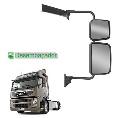 Retrovisor c Auxiliar p Volvo VM 2006 em Diante c Desemb LD