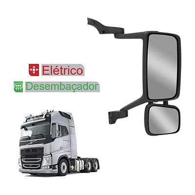 Retrovisor e Auxiliar Volvo FM FH c Desembaçador Elétrico LD