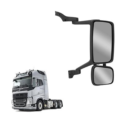 Retrovisor c Auxiliar para Volvo FM 2010 a 2020 Lado Direito
