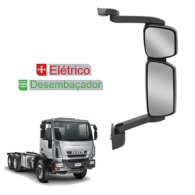 Retrovisor p Iveco Tector Convexo c Desembaçador Elétrico LD