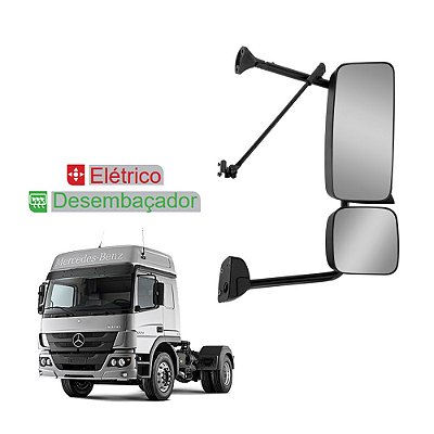 Retrovisor c Auxiliar p MB Axor c Desembaçador Elétrico LD