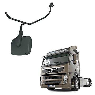 Espelho Auxiliar Frontal Convexo c Braço p Volvo VM até 2018