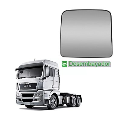 Base c Vidro Retrovisor Auxiliar p MAN TGX c Desembaçador LE