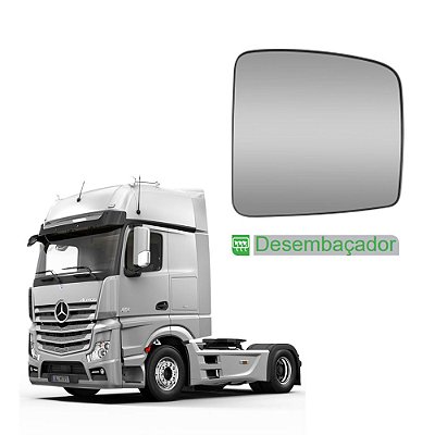 Vidro c Base Retrovisor Auxiliar MB Actros c Desembaçador LE