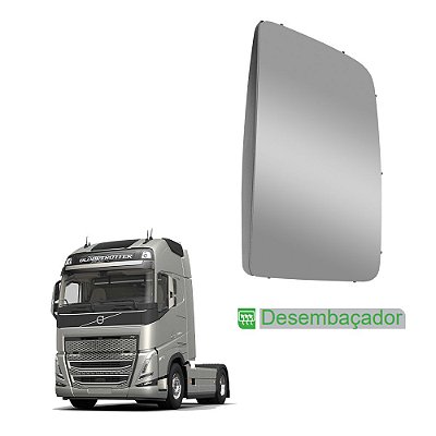 Vidro c Base Espelho Volvo FH 2015 a 2021 LD c Desembaçador