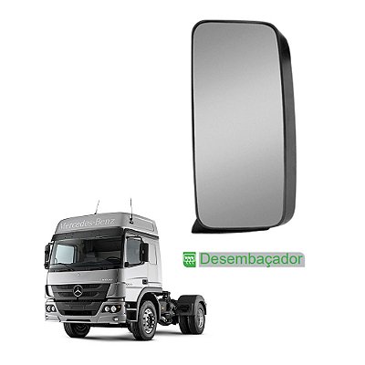 Espelho p Mercedes Axor Atego 2014 a 2021 LE c Desembaçador