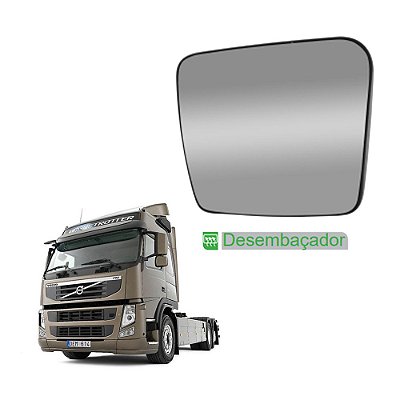 Base c Vidro Espelho Auxiliar p Volvo VM LD c Desembaçador