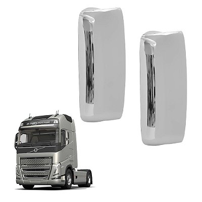 Par Capa Espelho Retrovisor Cromada p Volvo FM 2019 2020