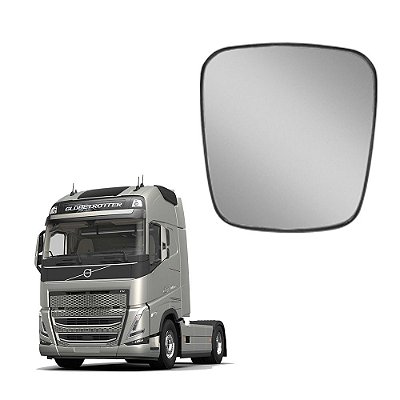 Vidro c Base p Auxiliar Volvo FM FH 2011 2012 2013 Convexo