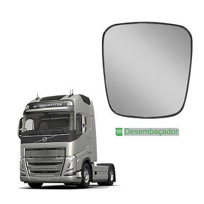 Vidro c Base Retrovisor Auxiliar p Volvo FM 2010 até 2020