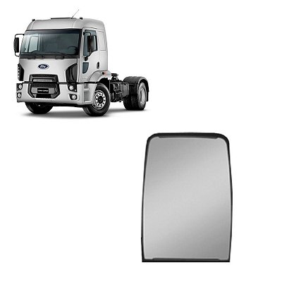 Vidro c Base Retrovisor p Ford Cargo 2628 2009 2010 Maior
