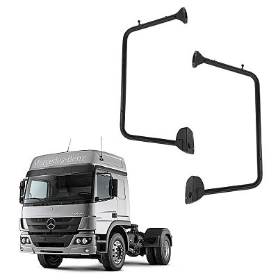 2 Braço Espelho c Auxiliar para MB Axor Atego 2016 2017 2018