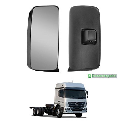 Espelho p Mercedes Axor Atego 2007 a 2013 LD c Desembaçador