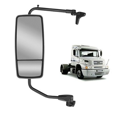 Conj Espelho p MB Atron 1635 Convexo Bifocal Lado Esquerdo