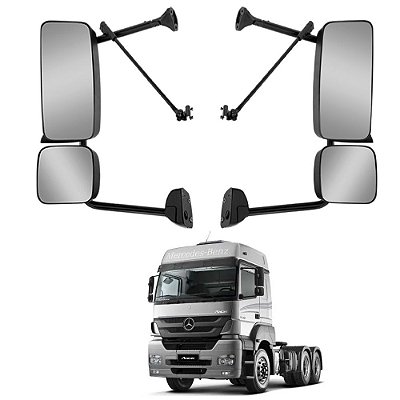 Par Espelho Retrovisor e Auxiliar p MB Atego 2007 2008 2009