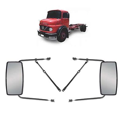 2 Espelho Retrovisor Completo para Mercedes 1113/1114 - 19mm