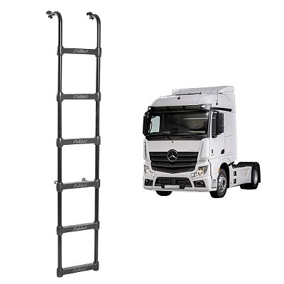 Estribo Traseiro para Mercedes New Actros 6 Degraus Preto