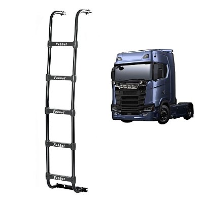 Estribo Traseiro Scania R 2021 NTG - 5 Degraus 1809mm Preto
