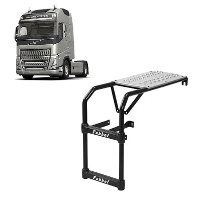 Estribo de Plataforma para Volvo FH 2015 a 2018 LE Preto
