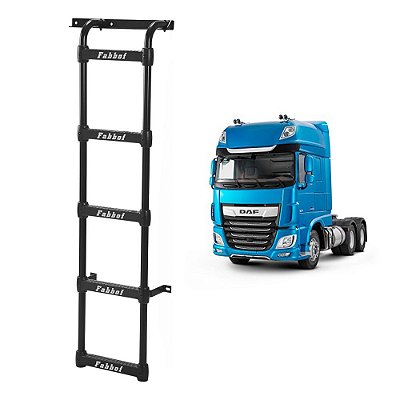 Estribo Traseiro para DAF XF 105 ConfortCab 5 Degraus Preto