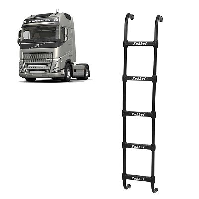 Estribo para Volvo FH 2019 2020 Globetrotter 5 Degraus Preto