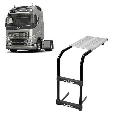 Estribo Plataforma p Volvo FH 2012 2013 2014 Euro 5 - Preto