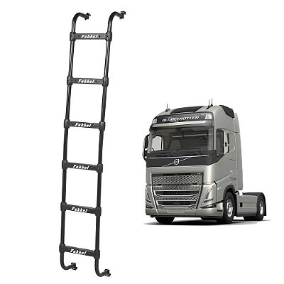 Estribo Traseiro para Volvo FH Globetrotter 6 Degraus Preto