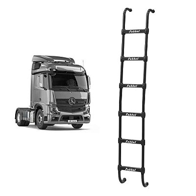 Escada Traseira para Mercedes Actros 6 Degraus 2300mm Preto