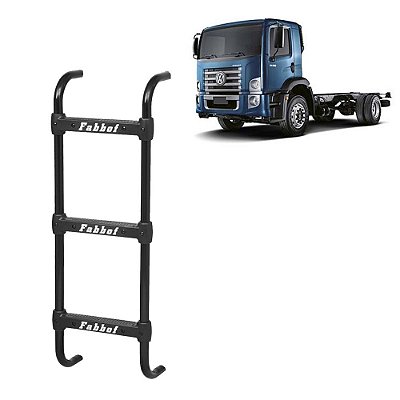 Estribo Traseiro para Volkswagen 3 Degraus Preto 715mm
