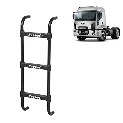 Estribo para Ford Cargo até 2011 - 3 Degraus Preto 1160mm