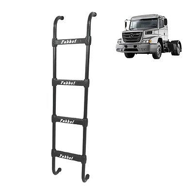 Estribo Traseiro p Mercedes-Benz Atron 1635 4 Degraus Preto