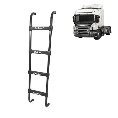 Estribo para Scania P94/310/330 até 2018 - 4 Degraus Preto