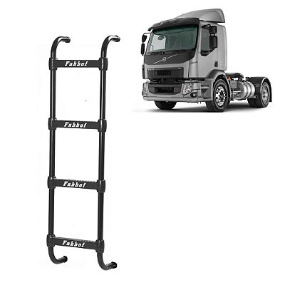 Estribo p Volvo XH/Power/NL/VM 17/23/260/270 4 Degraus Preto