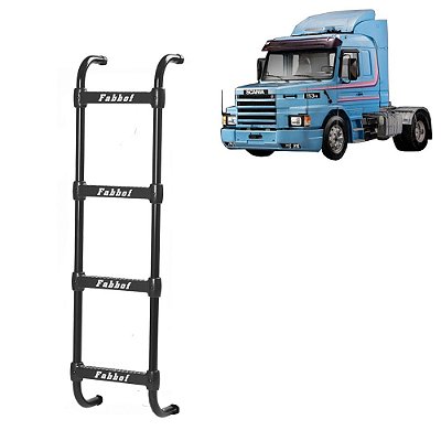 Escada Traseira Scania T/R 112/113/142/143 - 4 Degraus Preto