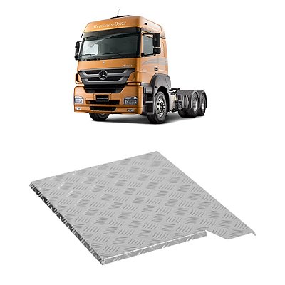 Protetor Caixa Bateria p MB Actros 2016 2017 Euro 5 Alumínio