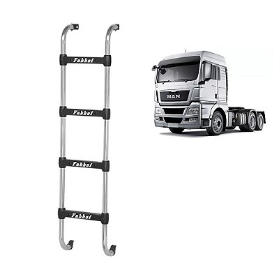 Estribo Traseiro Cabine MAN TGX 2018 2019 2020 4 Degraus