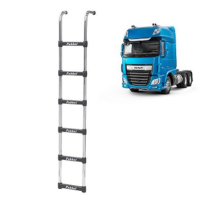 Estribo Traseiro p DAF CF 85 Longa 6 Degraus Cromado