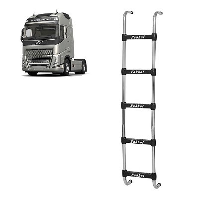 Estribo Traseiro para Volvo FH 2021 Cabine Baixa 5 Degraus