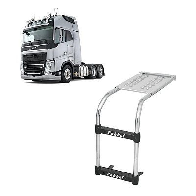 Estribo Plataforma Tanque Arla Inox D-Shape 125 Lt Volvo FH