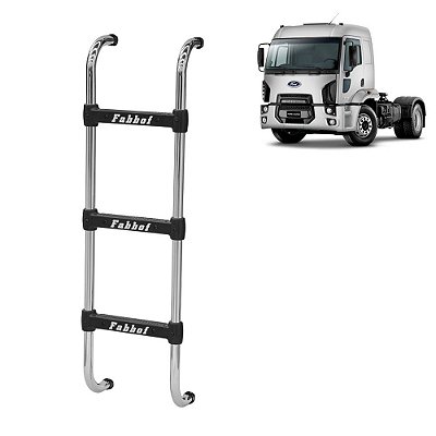 Estribo para Ford Cargo até 2011 3 Degraus Cromada 1160mm