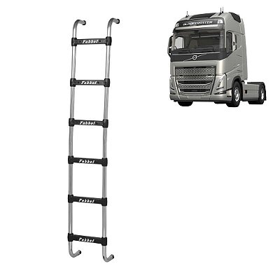 Estribo p Volvo FH/NH Cabine Alta até 2014 6 Degraus Cromada