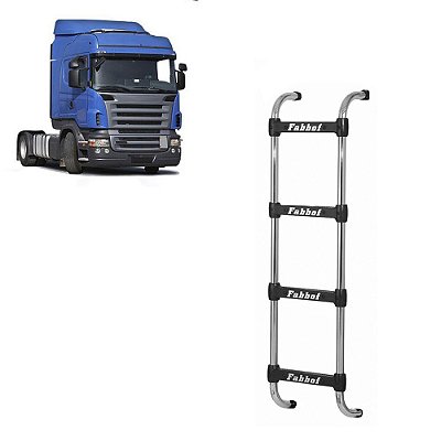 Estribo p Cabine Scania T/R 114/124 Cromada 4 Degraus 1460mm