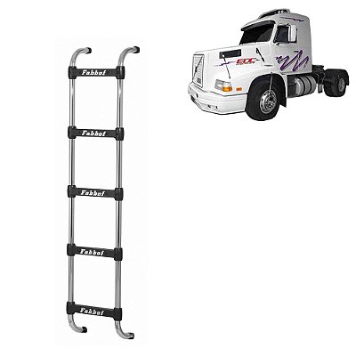 Estribo para Cabine Volvo EDC EDC Gold Cromada 5 Degraus