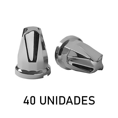 Kit 40 Capa Plástica para Porca de Roda 33mm - Helicoidal