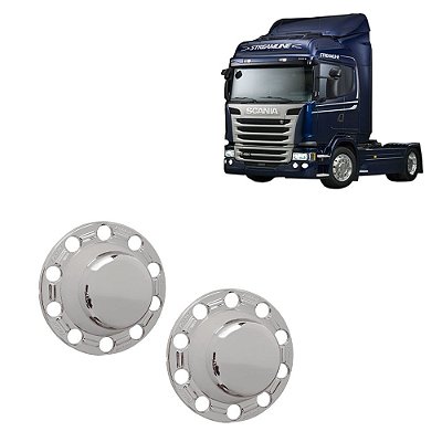 Kit 2 Capa p Cubo de Roda Traseira p Scania P/G/R Highline