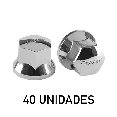 40 Capa de Porca Roda 32mm Baixa Cromada