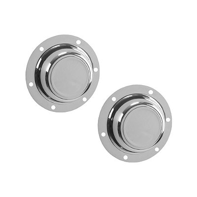 Par Tampa do Cubo de Roda Metal Noma 6 Furos Grande Cromada