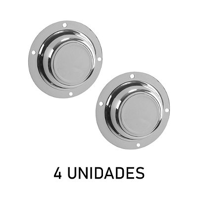 4 Tampa do Cubo de Roda Metal Randon Antigo 4 Furos Pintada
