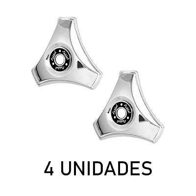Calota Aro 16/17,6 Hélice 3 Pontas - Lisa 4 Unidades